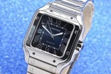 Cartier — 2024 Cartier Santos Medium 35.1mm Stainless Steel Blue Dial WSSA0063 4075 FS — Watch — resale