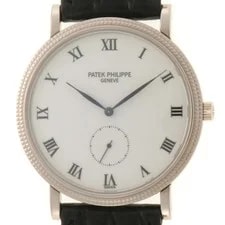 Patek Philippe — Patek Philippe Calatrava 3919G-001 K18White Gold / Leather 33mm 2003 #DW2454 — Watch — resale