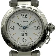 Cartier — Cartier Pasha C Big Date W31044M7 White Stainless Steel Automatic Wristwa — Watch — resale