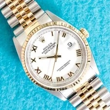 Rolex — Rolex Datejust 16233 36MM Automatic 18K Yellow Gold Bezel Two-Tone — Watch — resale