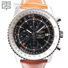 Breitling — Breitling Navitimer World Brown Leather Belt A242B26WBD Black — Watch — resale