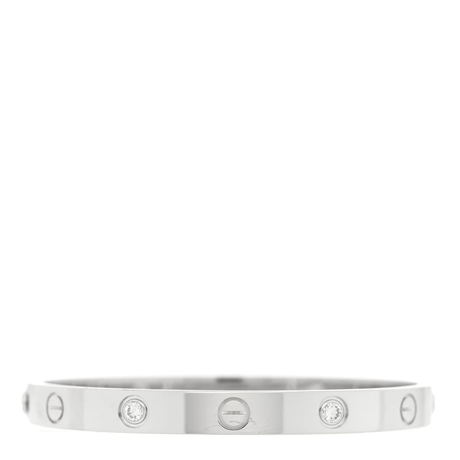 Cartier — 18K White Gold 4 Love Bracelet 16 — Jewelry — resale