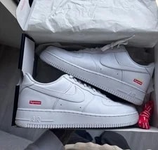 Nike — Size 11.5 - Nike Air Force 1 X Supreme Low Box Logo — Sneaker — resale