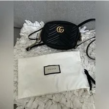 Gucci — Authentic Gucci GG Marmont Quilted Crossbody Mini — Handbag — resale