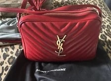 Saint Laurent — Saint Laurent Chevron Small Crossbody Zip Tassel +Dust — Handbag — resale