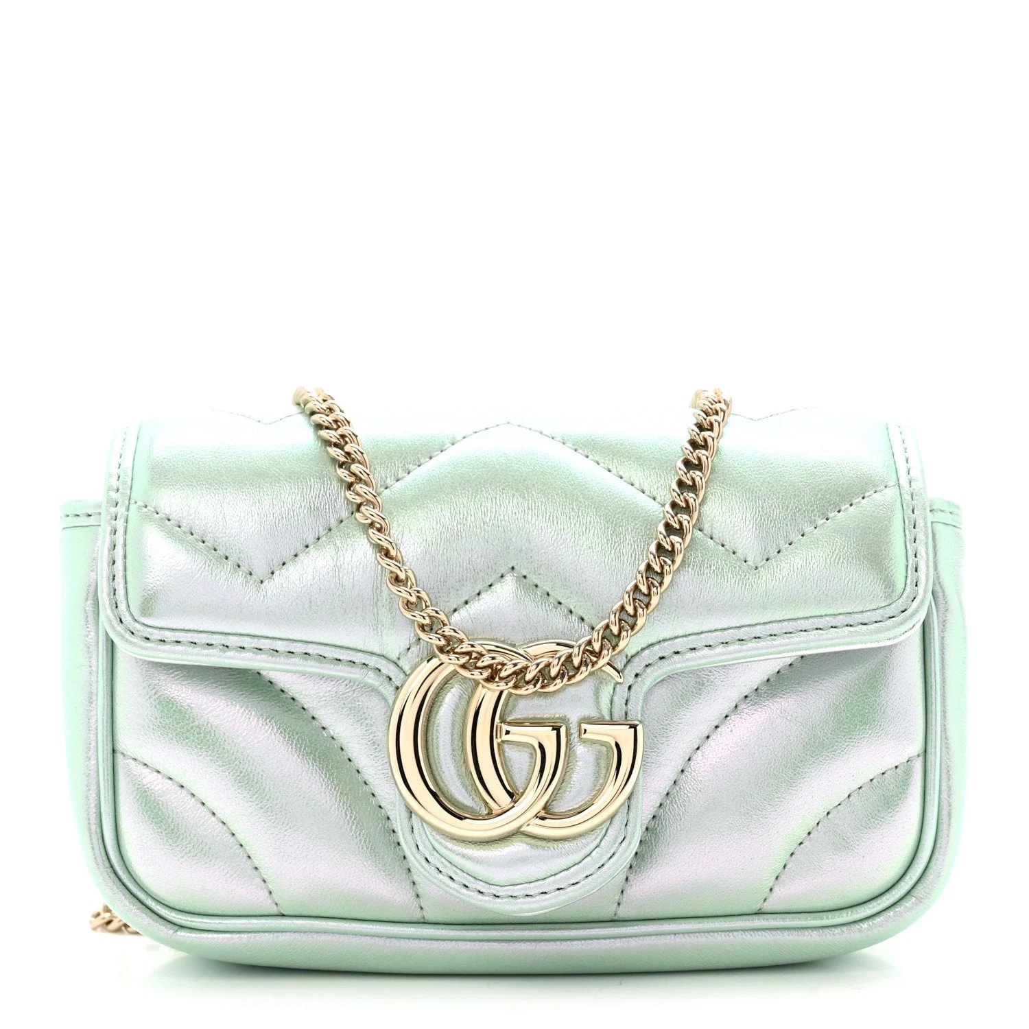 Gucci — Chevron Matelasse Super Mini GG Marmont — Handbag — resale