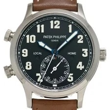 Patek Philippe — Patek Philippe Calatrava Pilot Travel Time 5524G-001 Blue Gold #W009 — Watch — resale