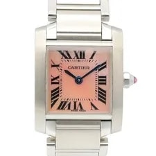 Cartier — Cartier Tank Française SM Stainless Steel Pink Shell W51028Q3 — Watch — resale