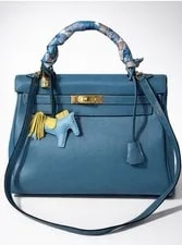 Hermès — Hermes Kelly32 Retourne, , BleuJean/ , /Duster/ Twilly, Price Firm — Handbag — resale