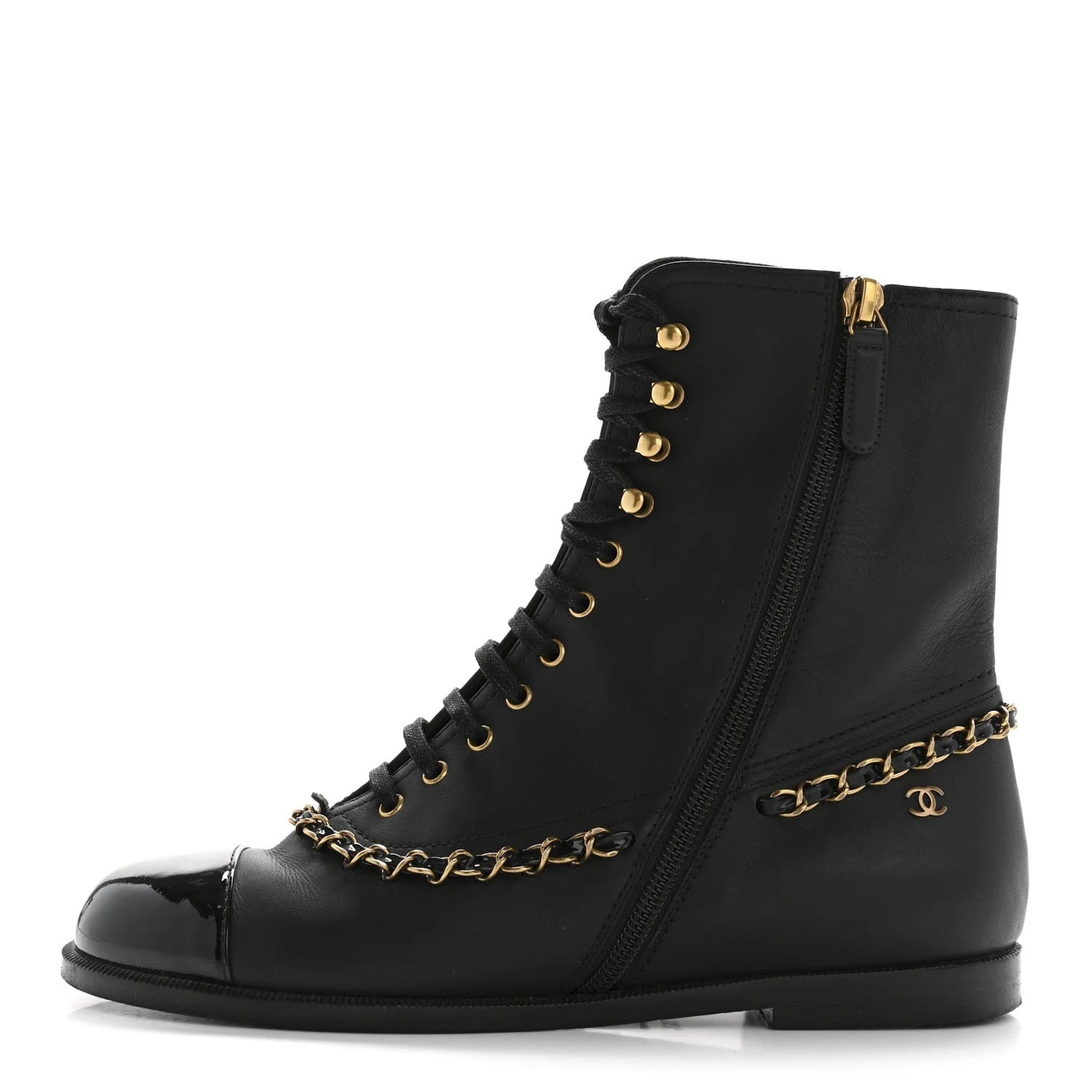 Chanel — Chain Lace Up 36.5 — Designer Shoe — resale