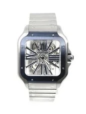 Cartier — Cartier Santos Skeleton Stainless Steel WHSA0026 — Watch — resale