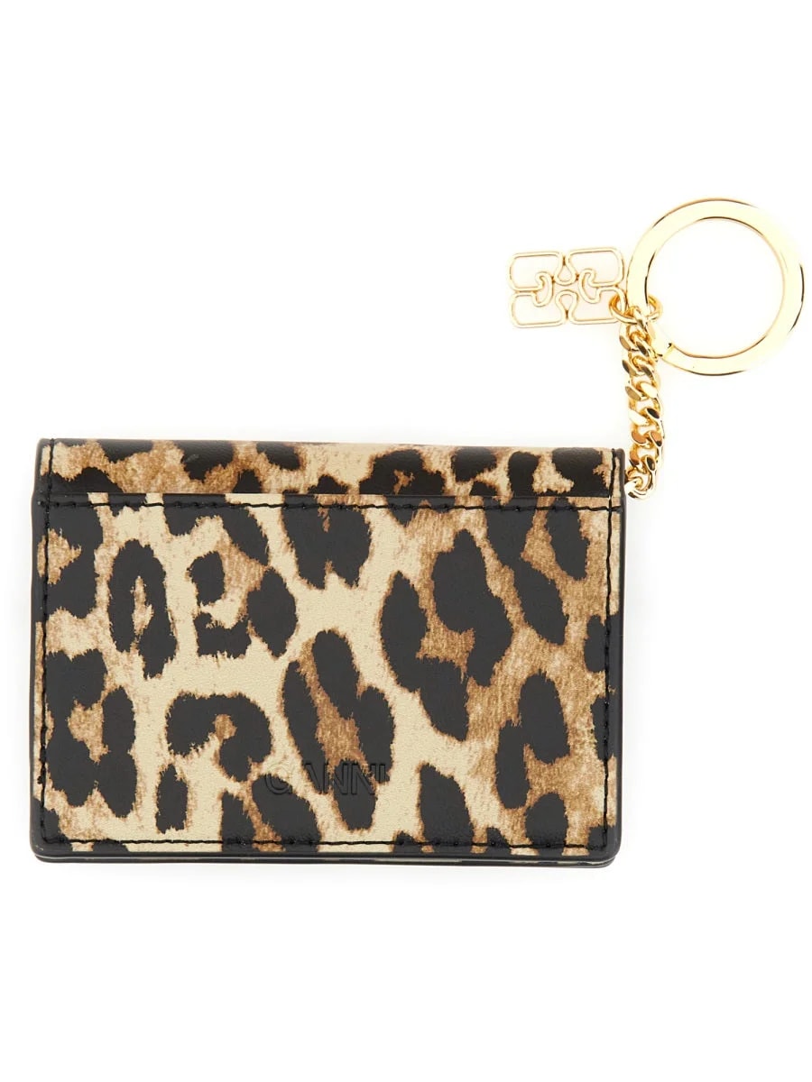 Ganni — Ganni Animal Motif Recycled Card Case — Wallets — Handbag — resale