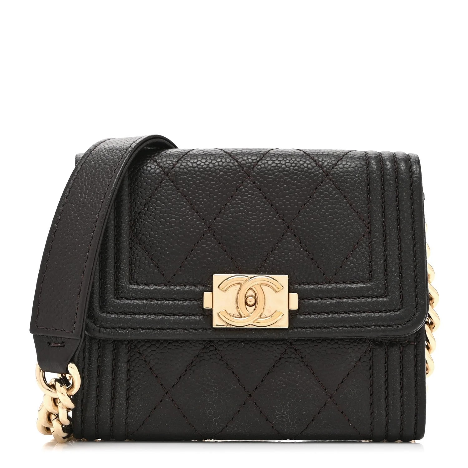 Chanel — Boy Card Holder on Chain — Handbag — resale