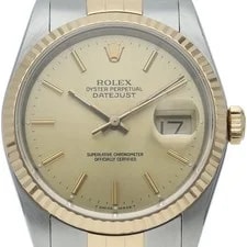 Rolex — Rolex Datejust 16233(E) K18YG/Stainless Steel mensWatch Champagn... — Watch — resale