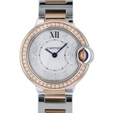 Cartier — Cartier Ballon Bleu W3BB0009 Pink Gold Stainless Steel Diamond 28.0mm #YKW423 — Watch — resale