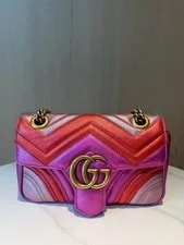 Gucci — Gucci GG Marmont Medium Flap Chevron — Handbag — resale