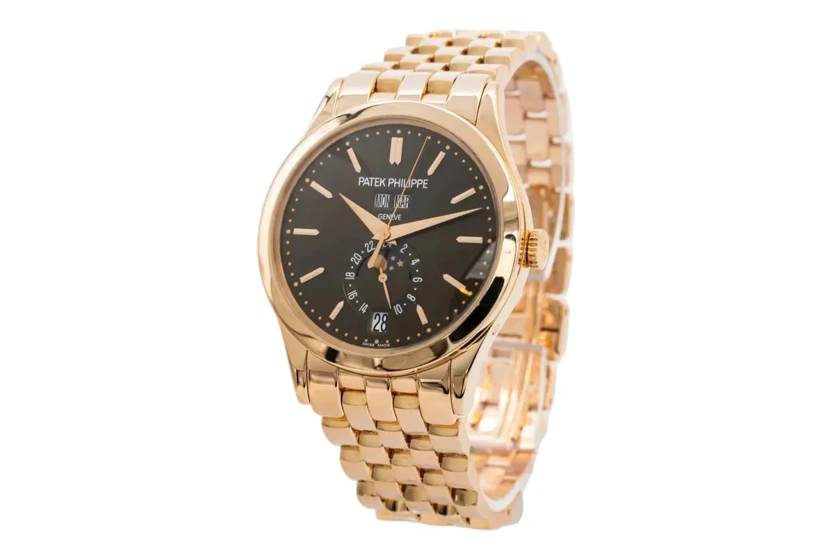 Worldofluxuryus — Patek Philippe Complications Annual Calendar Moon Phases 18K Rose Gold ’s — Watch — resale