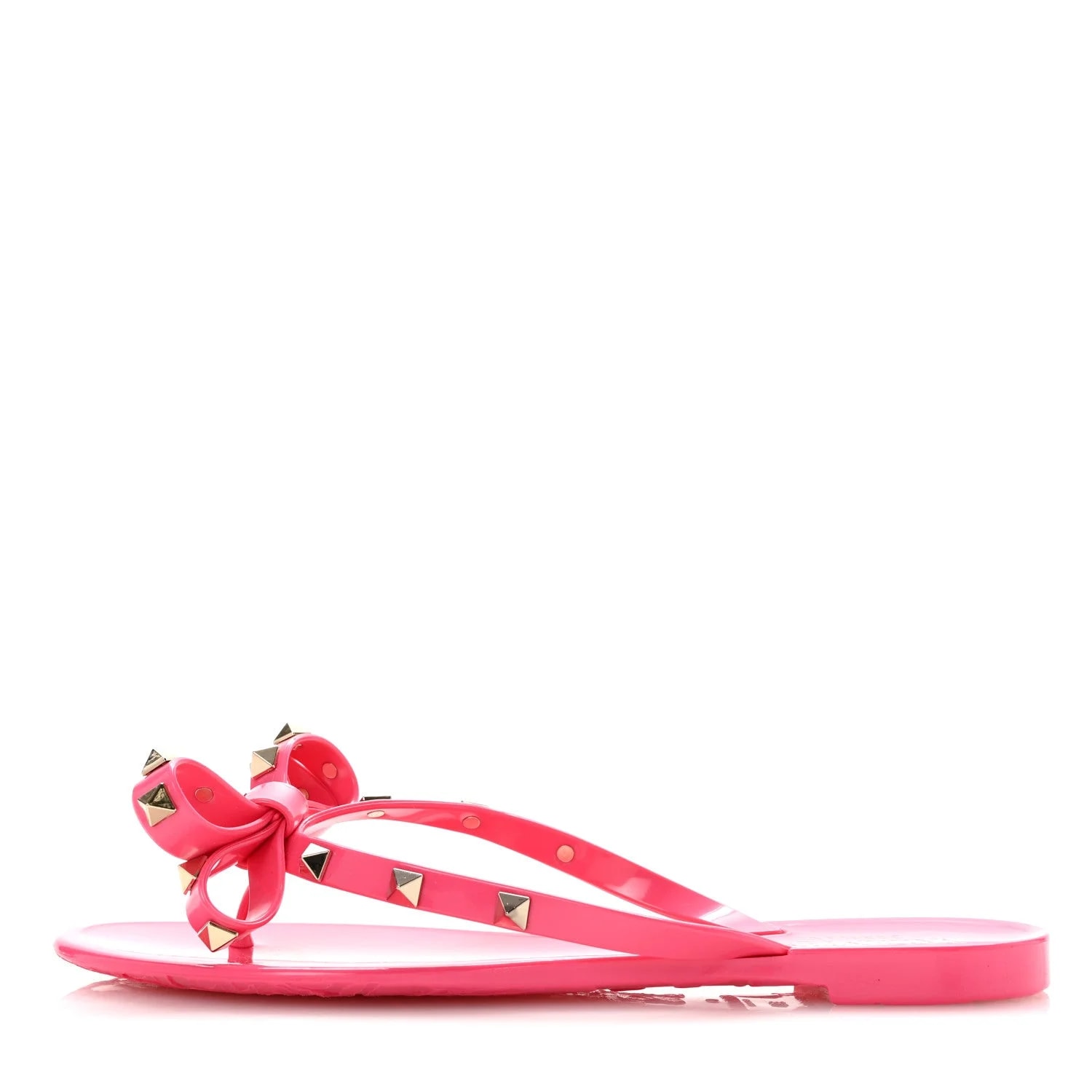 Valentino Garavani — Jelly Rockstud Bow Thong 38 — Designer Shoe — resale