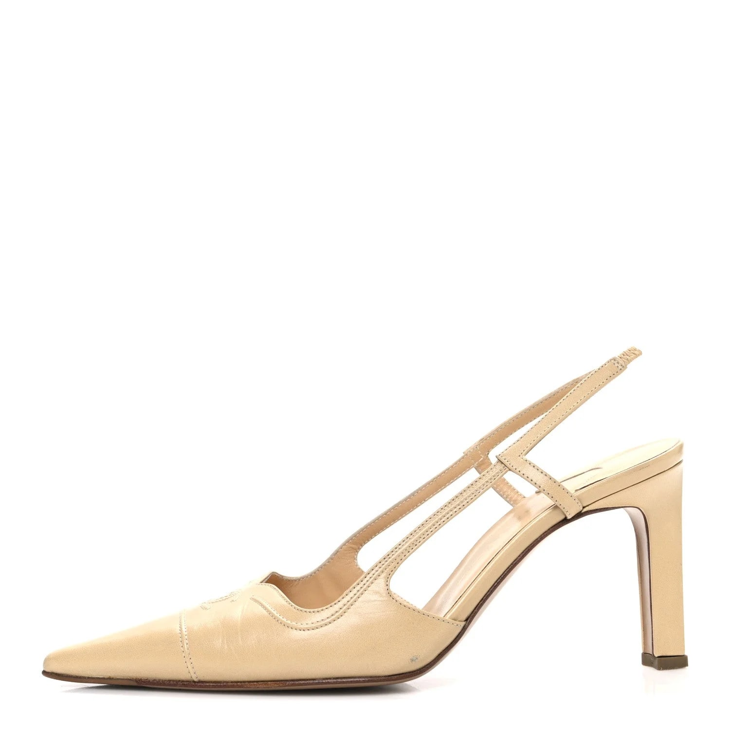 Chanel — Pointed Toe CC Slingback 37 — Designer Shoe — resale