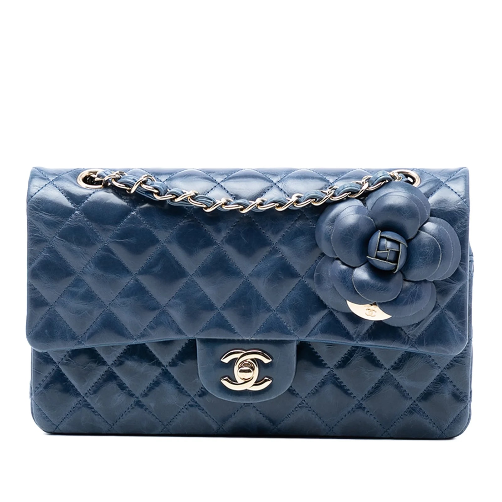 Chanel — Medium Classic Camellia Double Flap — Handbag — resale