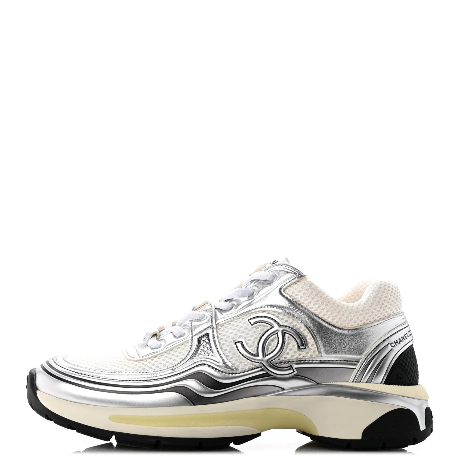 Chanel — Fabric Laminated Stretch CC 38 — Sneaker — resale