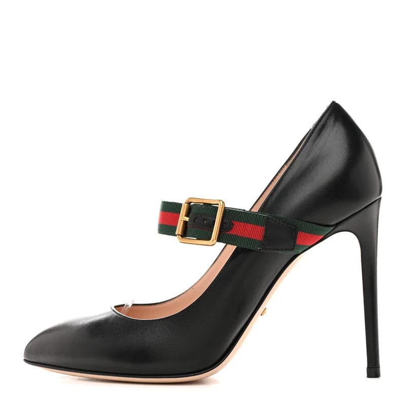 Gucci — Malaga Kid Sylvie High 37 — Designer Shoe — resale