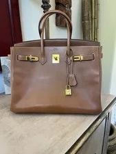 Hermès — Hermes Birkin 35 Fauve Smooth GHW Grail Heritage! TDF — Handbag — resale