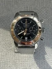 Breitling — Breitling Superocean Heritage Chrono 18k Gold Bezel 43mm Steel Bracelet U23370 — Watch — resale