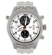 IWC — IWC Pilot's Double Chronograph DFB White Dial Bracelet 44mm IW371803 — Watch — resale