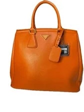 Prada — Prada Lux Parabole Papaya With COA — Handbag — resale