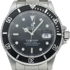 Rolex — Rolex Submariner Date Roulette 16610LN(V) Stainless Steel mensWatch Black — Watch — resale
