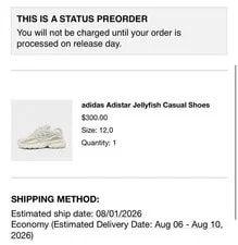 Adidas — Size 12 - Adidas Adistar Jellyfish Pharrell Williams KH6730 **Confirmed** — Sneaker — resale