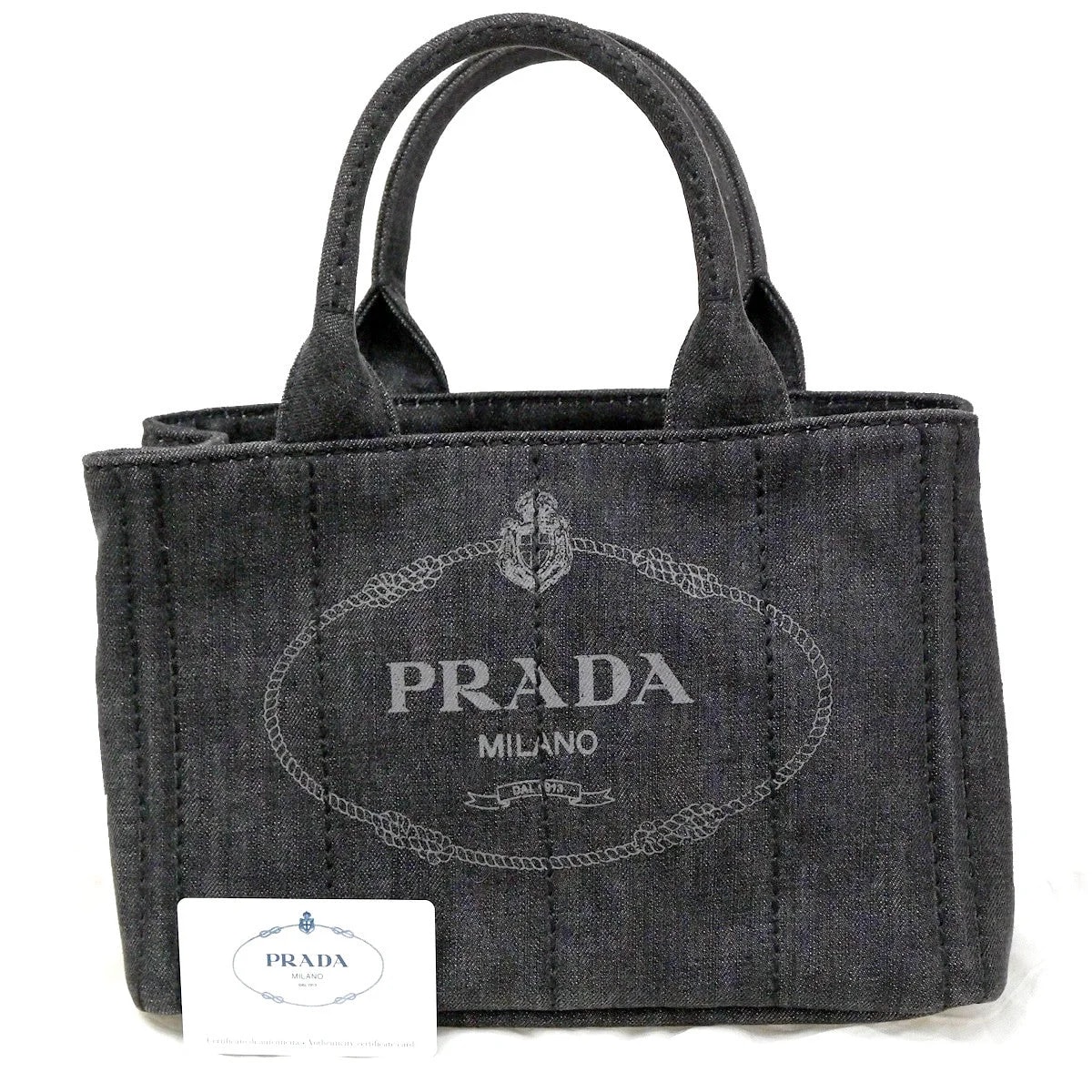 Prada — Prada Canapa Convertible Denim_Jeans — Handbag — resale