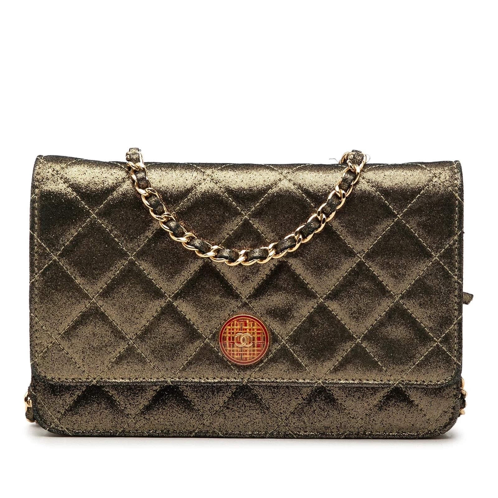 Chanel — Tartan Button Wallet on Chain — Handbag — resale
