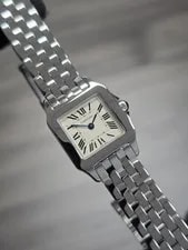 Cartier — Santos de Cartier Demoiselle Small 20mm Steel W25064Z5 W/ B&P — Watch — resale