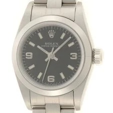 Rolex — Rolex Oyster Perpetual 24 67180 Stainless Steel 24mm Black Dial 1998 #DW2498 — Watch — resale