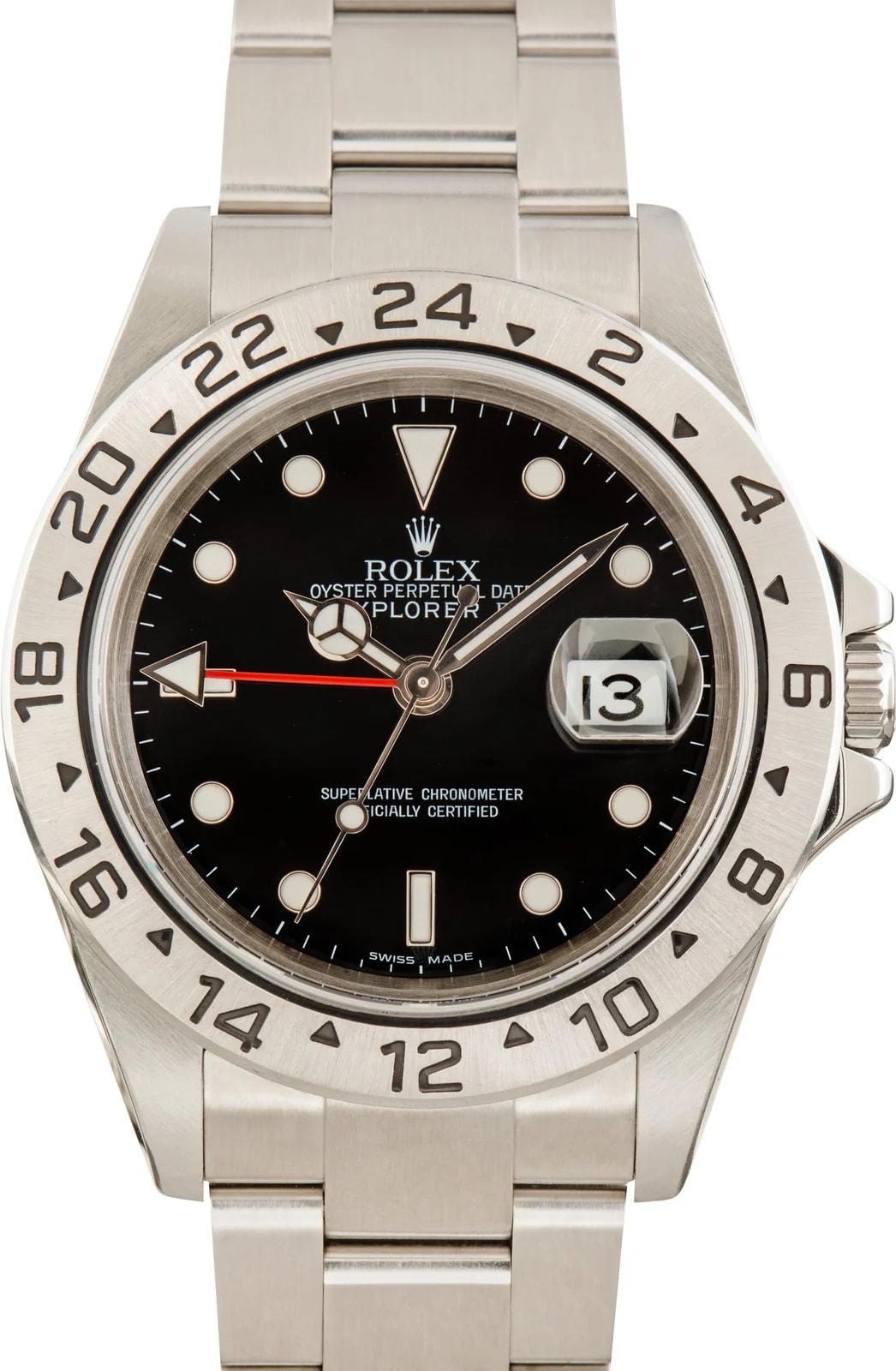 Steel Rolex Explorer II Ref 16570 Black Dial