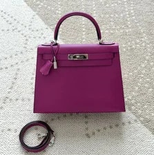 Hermès — Auth Hermès Kelly 28 Pourpre Palladium — Handbag — resale