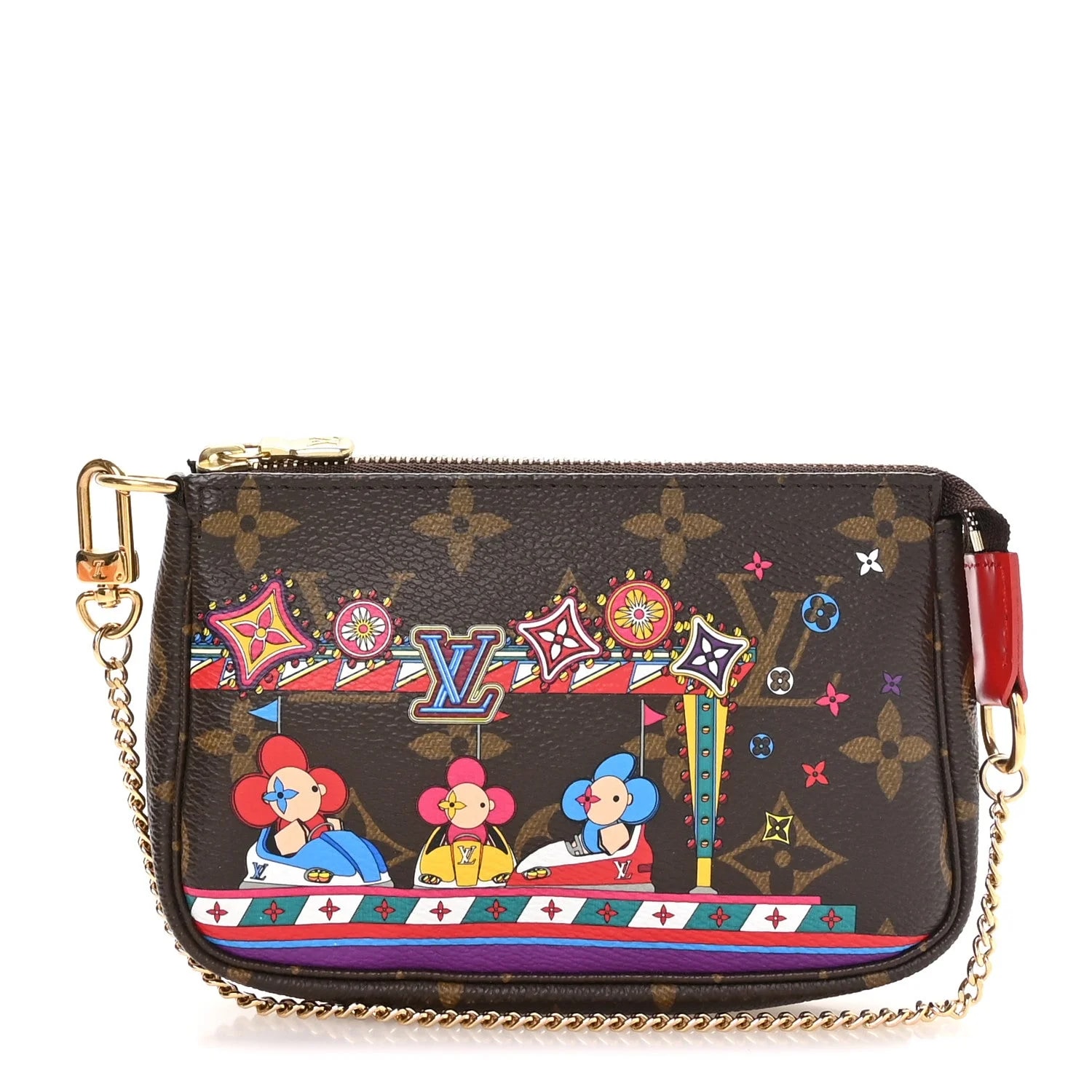 Louis Vuitton — 2020 Christmas Animation Bumper Cars Pochette Coquelicot — Handbag — resale