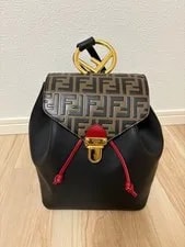Fendi — Fendi Pecan Pattern Backpack Logo — Handbag — resale