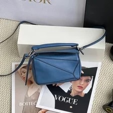 Loewe — Loewe Puzzle Mini Deep Litchi Grain Cowhide 3-Way Duty Paid — Handbag — resale