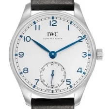 IWC — IWC Portugieser Automatic 40 Steel Silver Dial IW358304 Box Card — Watch — resale
