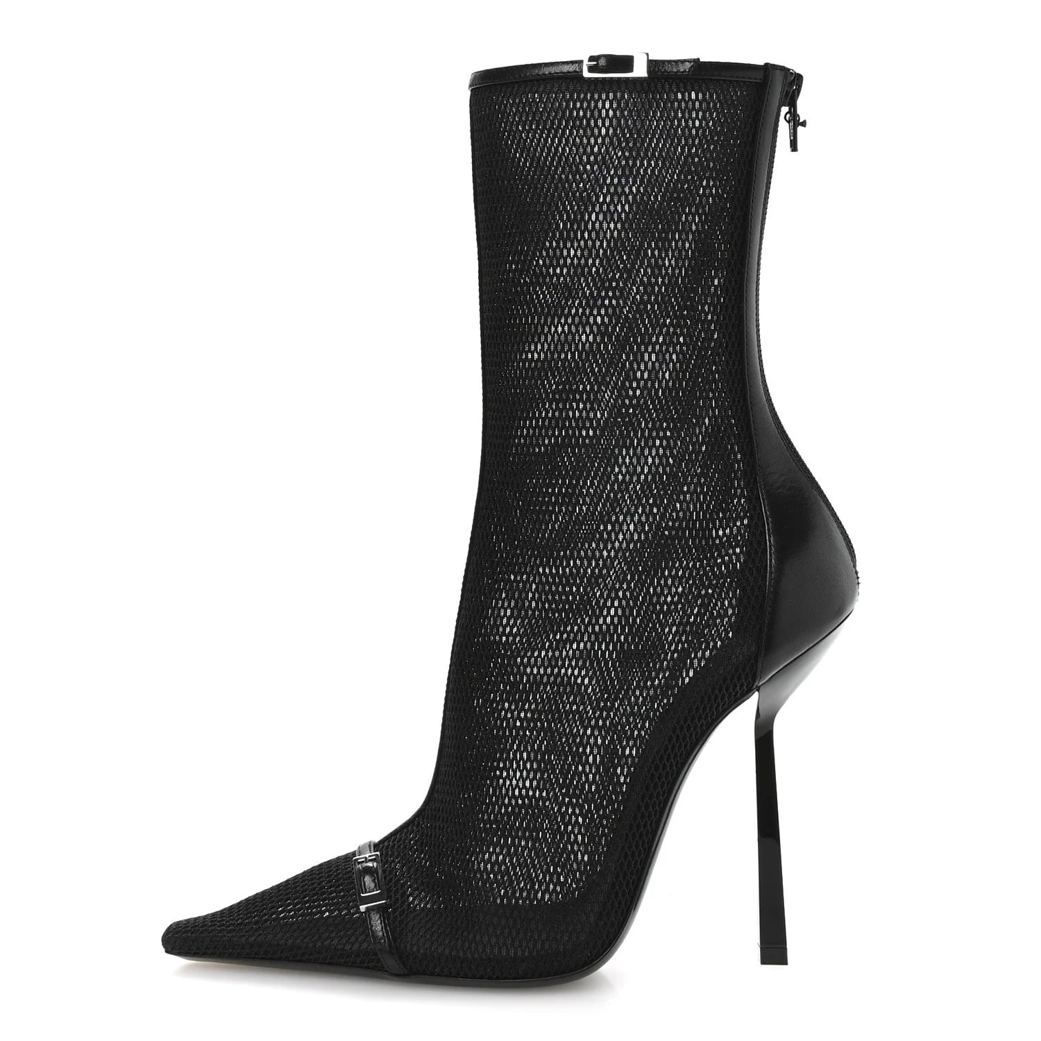 Saint Laurent — Elba Applique Tulle Aston 115 39 — Designer Shoe — resale