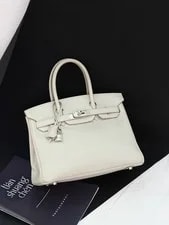 Hermès — Auth Hermès Birkin 30 Milk Top Handle — Handbag — resale