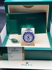 Rolex — Rolex Yacht-Master 116680 Silver Oyster Bracelet With Blue Bezel — Watch — resale