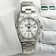Rolex — Rolex Explorer II Polar 16570 40MM White Steel 2019 Service Cards — Watch — resale