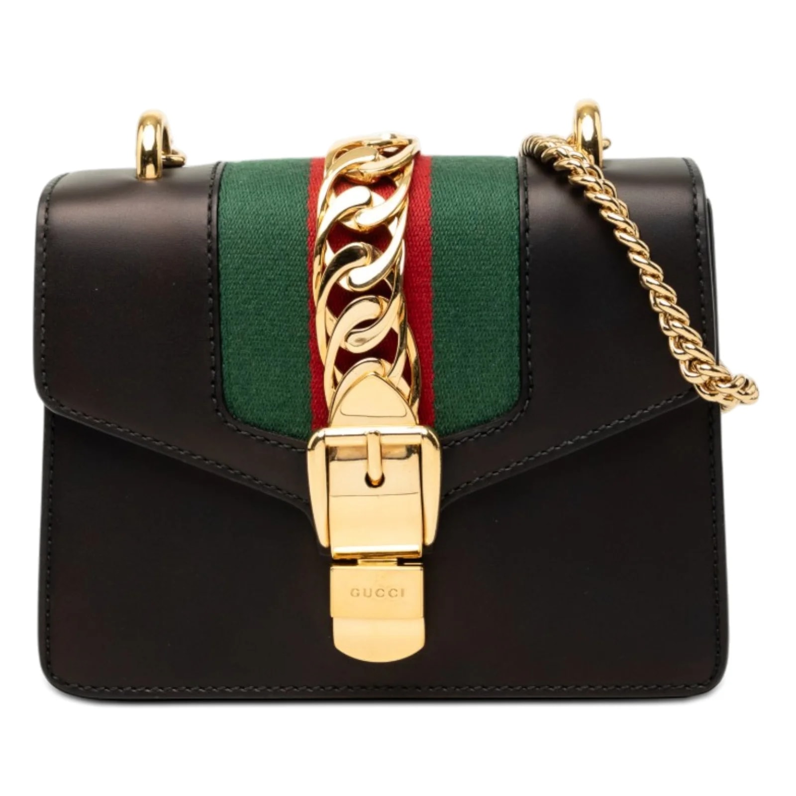 Gucci — Mini Web Sylvie Chain Satchel — Handbag — resale