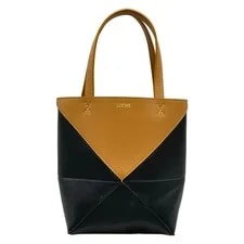 Loewe — Loewe Puzzle Fold Mini A779V25X07 Warm Dessert ( ) Shiny Calf — Handbag — resale