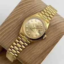 Rolex — Rolex President Datejust 26mm 69178 18K Yellow Gold Champagne Stick Dial — Watch — resale