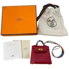 Charm — Hermes Kelly Twilly Charm Vif Tadelakt Z Stamp w/Box Dustbag — Handbag — resale